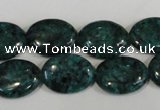 CLJ327 15.5 inches 13*18mm oval dyed sesame jasper beads wholesale