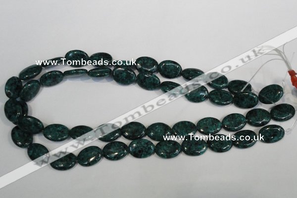 CLJ327 15.5 inches 13*18mm oval dyed sesame jasper beads wholesale