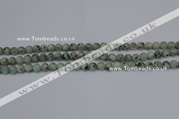 CLJ400 15.5 inches 4mm round sesame jasper beads wholesale