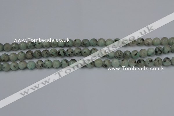 CLJ401 15.5 inches 6mm round sesame jasper beads wholesale