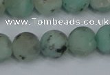 CLJ414 15.5 inches 12mm round matte sesame jasper beads wholesale