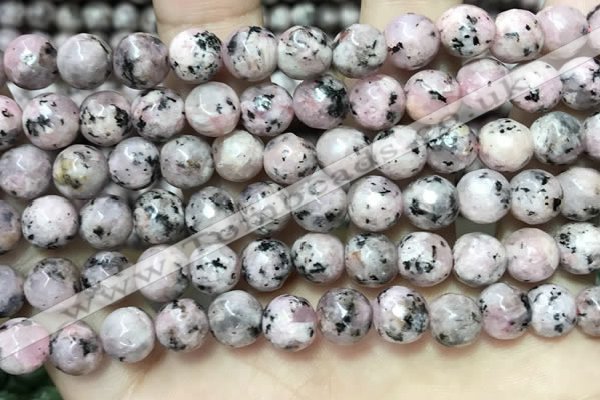 CLJ554 15.5 inches 6mm,8mm,10mm & 12mm faceted round sesame jasper beads