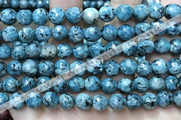 CLJ558 15.5 inches 6mm,8mm,10mm & 12mm faceted round sesame jasper beads