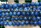 CLJ573 15 inches 10mm faceted round sesame jasper beads