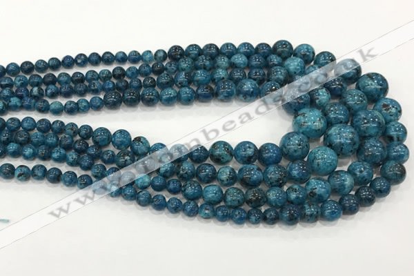 CLJ616 6mm - 14mm round sesame jasper graduated beads