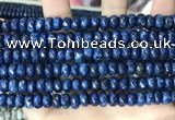 CLJ621 15 inches 5*8mm faceted round sesame jasper beads