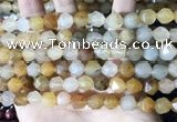 CLJ624 15 inches 8mm faceted nuggets sesame jasper beads