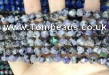 CLJ625 15 inches 8mm faceted nuggets sesame jasper beads