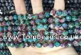 CLJ628 15 inches 8mm faceted nuggets sesame jasper beads