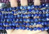 CLJ630 15 inches 8mm faceted nuggets sesame jasper beads