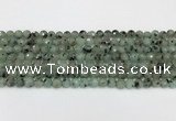 CLJ640 15.5 inches 6mm faceted round sesame jasper beads wholesale