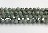 CLJ643 15.5 inches 12mm faceted round sesame jasper beads wholesale