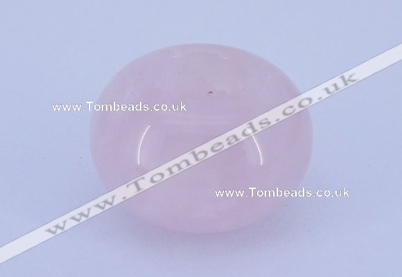 CLO01 19*30mm rondelle loose rose quartz gemstone beads wholesale