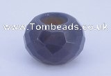 CLO10 19*30mm faceted rondelle loose grey agate gemstone beads wholesale