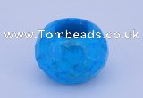 CLO14 19*30mm faceted rondelle loose turquoise gemstone beads wholesale