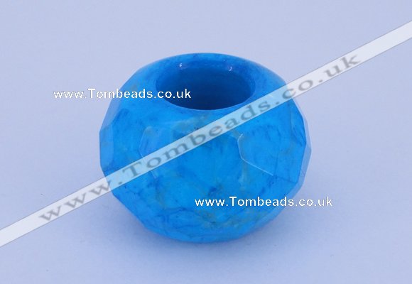 CLO14 19*30mm faceted rondelle loose turquoise gemstone beads wholesale