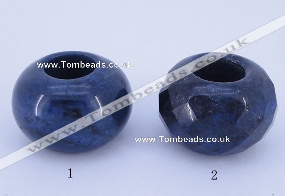 CLO17 19*30mm rondelle loose blue dumortierite gemstone beads wholesale