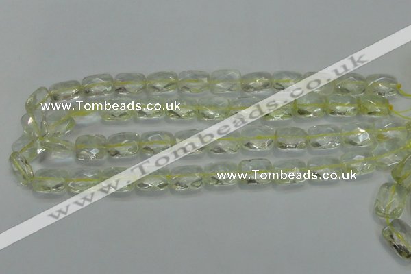 CLQ101 15 inches 13*18mm faceted rectangle natural lemon quartz beads