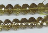 CLQ15 15.5 inches 8*12mm faceted rondelle natural lemon quartz beads