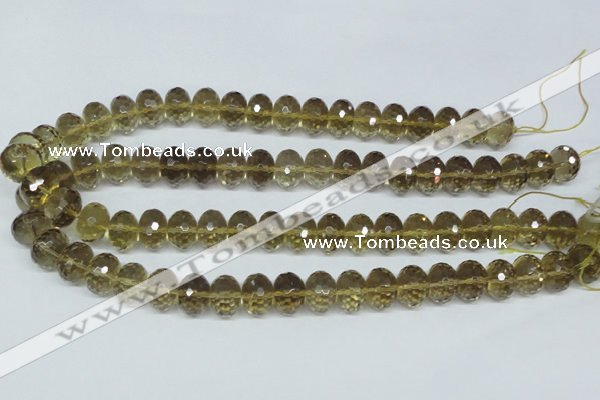 CLQ15 15.5 inches 8*12mm faceted rondelle natural lemon quartz beads