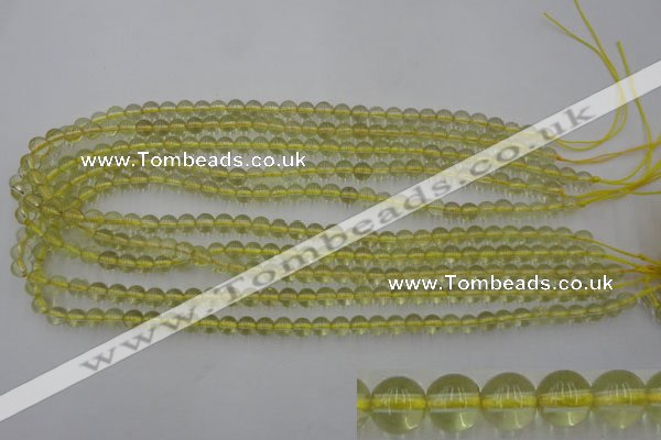 CLQ151 15.5 inches 6mm round natural lemon quartz beads wholesale