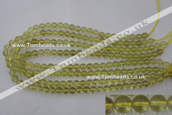 CLQ152 15.5 inches 8mm round natural lemon quartz beads wholesale