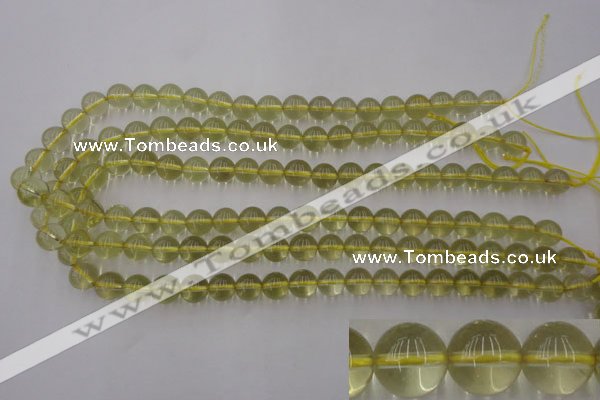 CLQ153 15.5 inches 10mm round natural lemon quartz beads wholesale