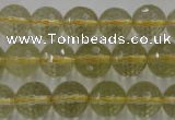 CLQ164 15.5 inches 12mm faceted round natural lemon quartz beads