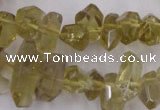 CLQ171 6*8mm – 10*16mm faceted nuggets natural lemon quartz beads