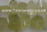 CLQ173 13*18mm – 20*28mm faceted nuggets natural lemon quartz beads