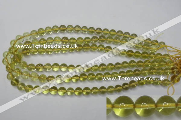 CLQ202 15.5 inches 8mm round natural lemon quartz beads wholesale