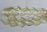 CLQ265 15.5 inches 20*25mm - 30*35mm faceted freeform lemon quartz beads