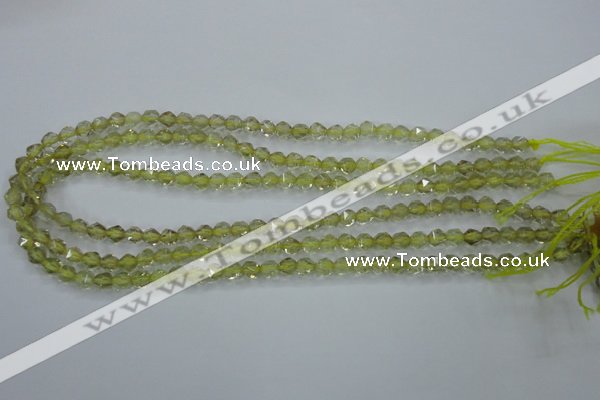 CLQ301 15.5 inches 6mm faceted nuggets lemon quartz beads