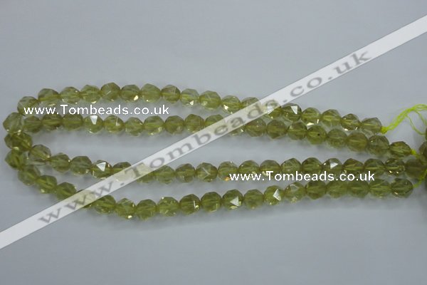 CLQ302 15.5 inches 8mm faceted nuggets lemon quartz beads