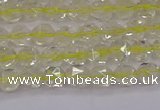 CLQ311 15.5 inches 6mm faceted nuggets lemon quartz beads