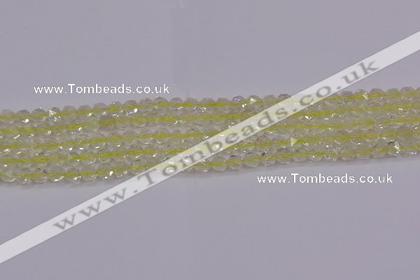 CLQ311 15.5 inches 6mm faceted nuggets lemon quartz beads