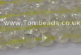 CLQ312 15.5 inches 8mm faceted nuggets lemon quartz beads