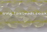 CLQ314 15.5 inches 12mm faceted nuggets lemon quartz beads