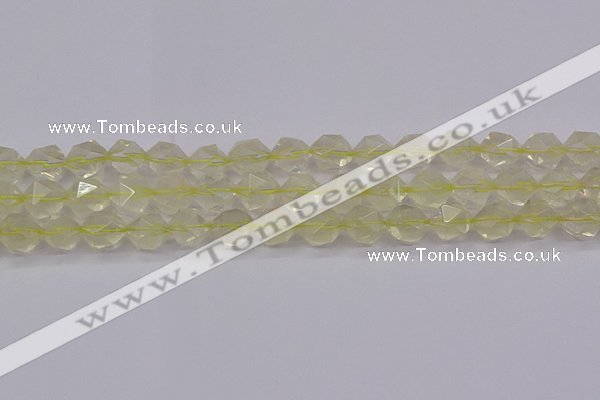 CLQ314 15.5 inches 12mm faceted nuggets lemon quartz beads