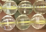 CLQ322 15.5 inches 8mm faceted round natural lemon quartz beads