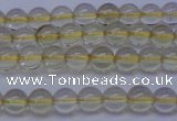 CLQ350 15 inches 4mm round natural lemon quartz beads wholesale