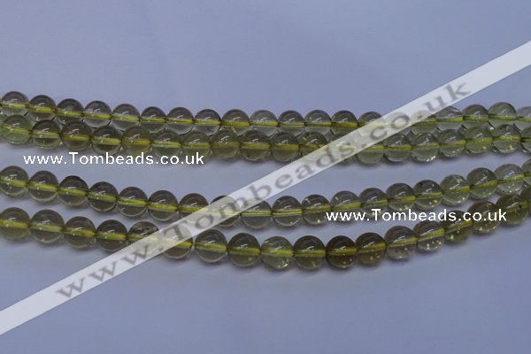 CLQ352 15 inches 8mm round natural lemon quartz beads wholesale