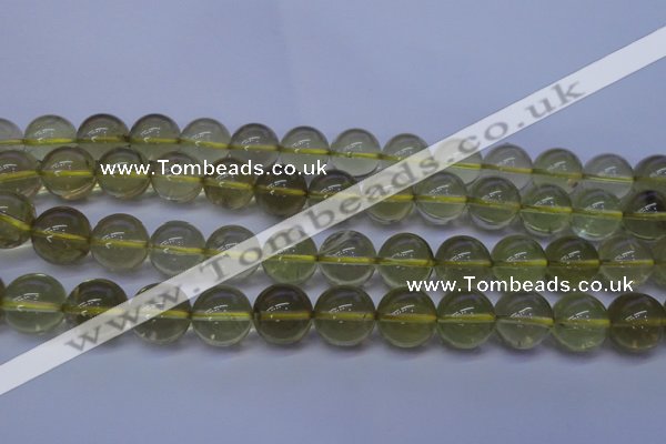 CLQ354 15 inches 12mm round natural lemon quartz beads wholesale