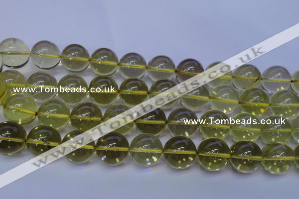 CLQ356 15 inches 16mm round natural lemon quartz beads wholesale