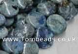 CLR09 16 inches 20mm flat round larimar gemstone beads wholesale