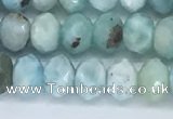 CLR102 15.5 inches 4*7mm faceted rondelle larimar gemstone beads