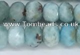 CLR103 15.5 inches 5*8mm faceted rondelle larimar gemstone beads