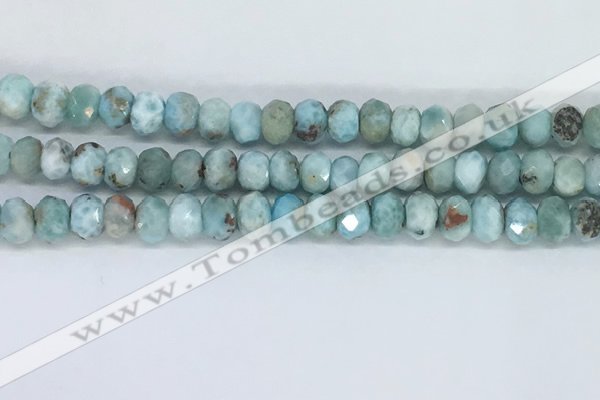 CLR103 15.5 inches 5*8mm faceted rondelle larimar gemstone beads