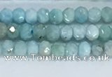 CLR108 15.5 inches 2*3mm faceted rondelle natural larimar beads