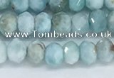 CLR110 15.5 inches 3*5mm faceted rondelle natural larimar beads